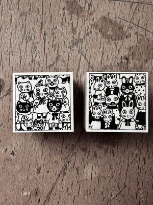 Sanby x Yumi Kitagashi rubber stamp (2 patterns)