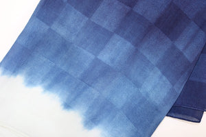 Nagao Orifu natural indigo-dyed scarf (silk)