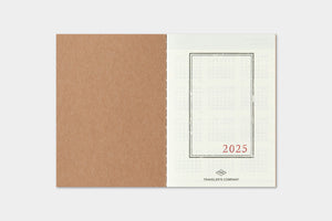 2025 Traveler's Notebook (TRC) - Monthly Diary refill Passport size