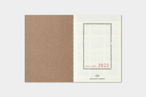 2025 Traveler's Notebook (TRC) Weekly Diary refill (Passport Size)