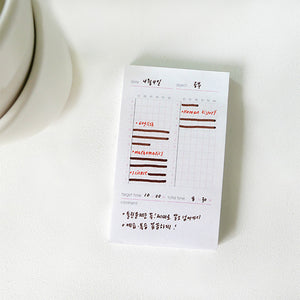 Suatelier sticky memo - Time table