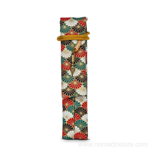 Kyoku Haku Japanese style flower single pen case (4 colours)