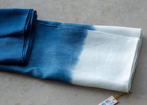 Nagao Orifu natural indigo-dyed scarf (silk)