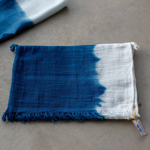 Nagao Orifu natural indigo-dyed scarf (cotton)