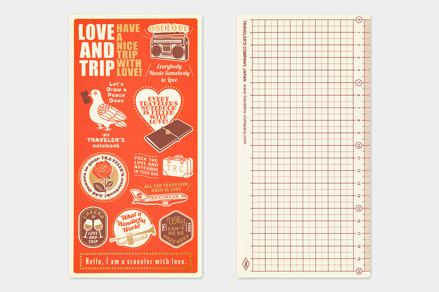 2025 Diary Traveler's Notebook (TRC) Plastic Underlay (Regular size) PREORDER