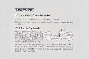 2025 Traveler's Notebook (TRC) - Diary Customize Sticker Set PREORDER