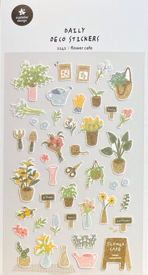 Suatelier stickers - Flower cafe