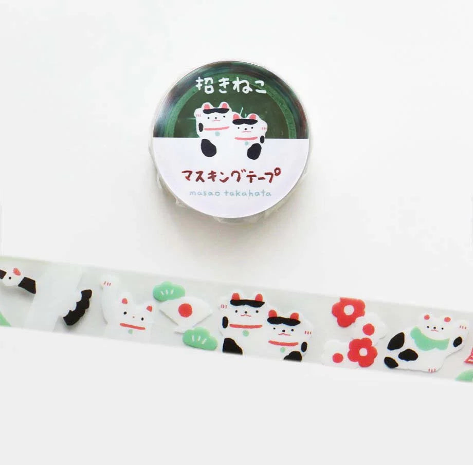 Cozyca - Masao Takahata - Transparent masking tape Maneki neko