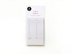 Suatelier sticky memo - Time table