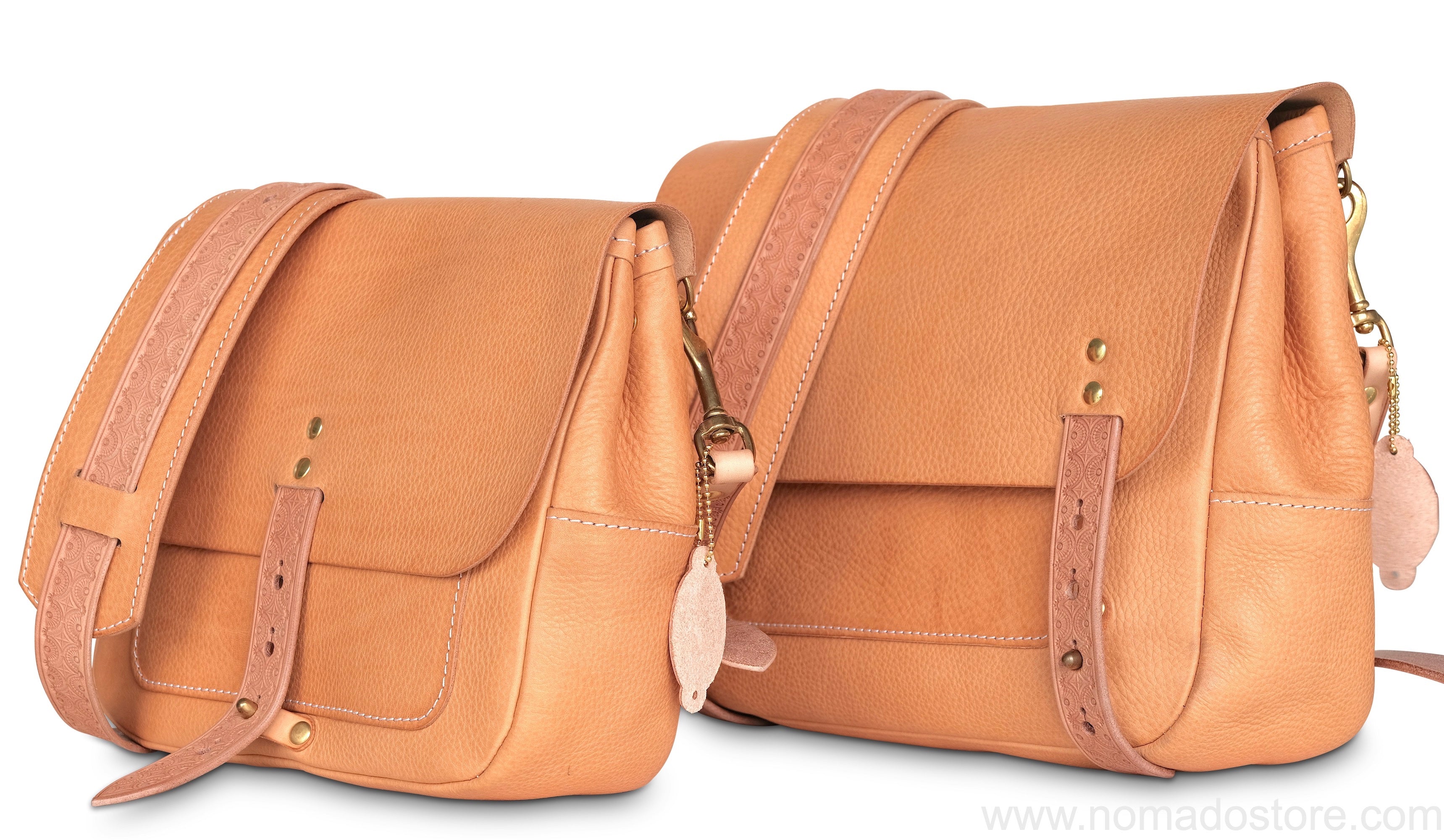 Mila Louise Shoulder, Leather Messenger Bag, Camel (Brown