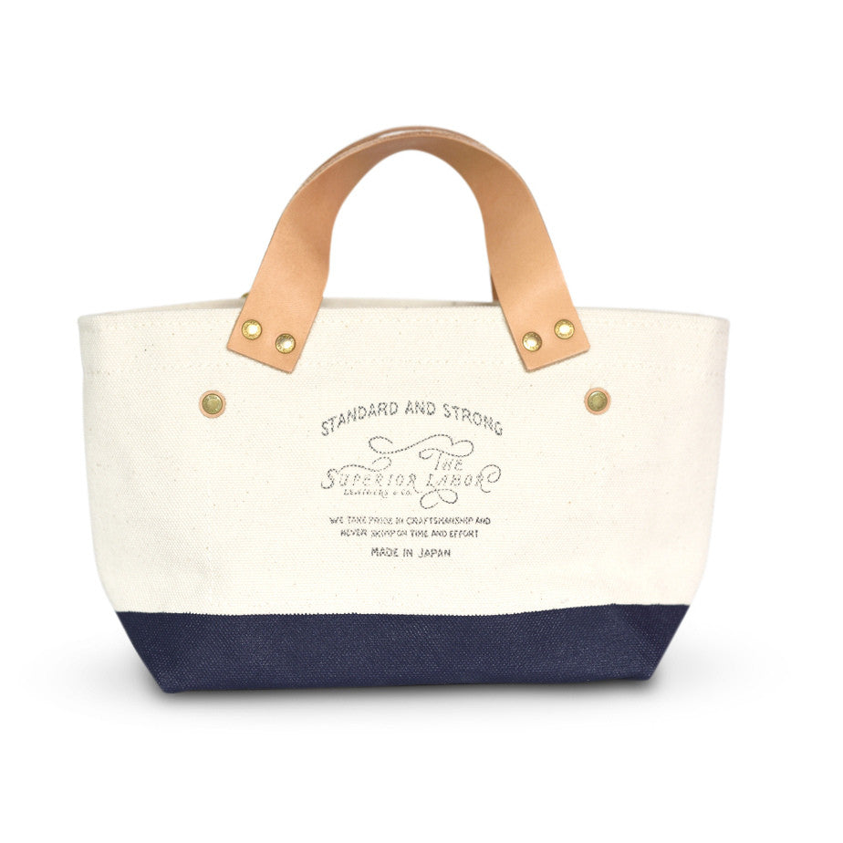 The Superior Labor Engineer Bag Petite Natural/Navy Paint - NOMADO