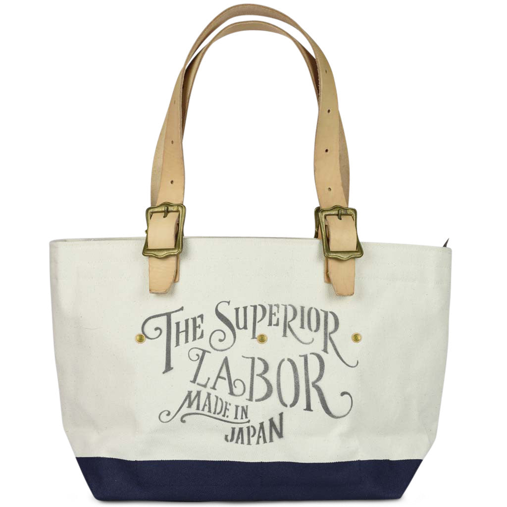 Superior Labor engineer tote bag S natural body navy paint 